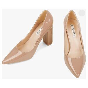 🦚Just Listed! Joy in Love - Nude Block Heel, Patent Leather